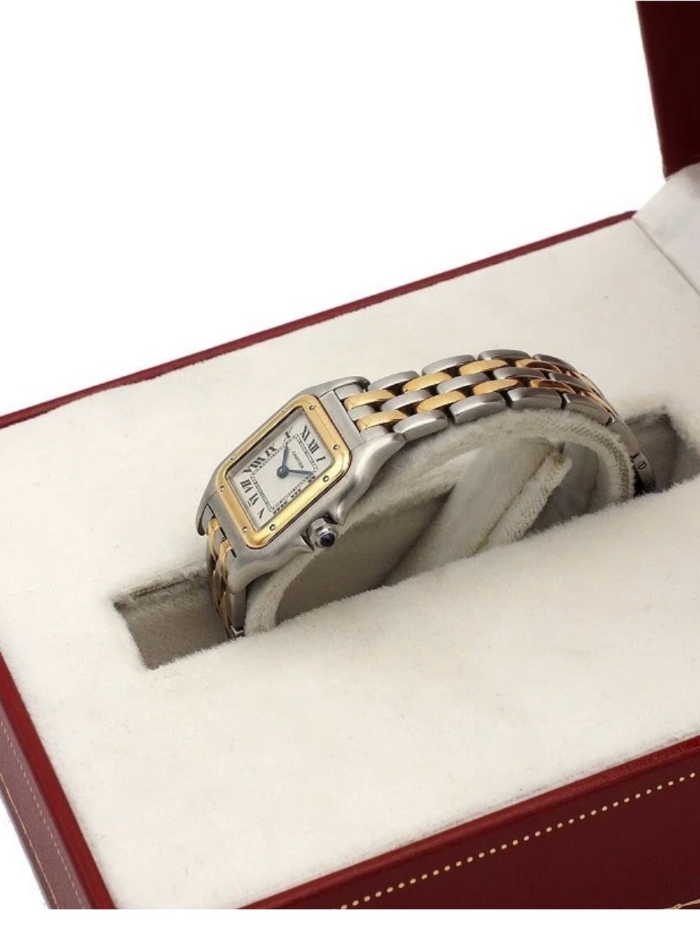 Cartier Panther 22mm Ladies Watch 18K Yellow Gold Stainless Steel Box Papers - Picture 3 of 9